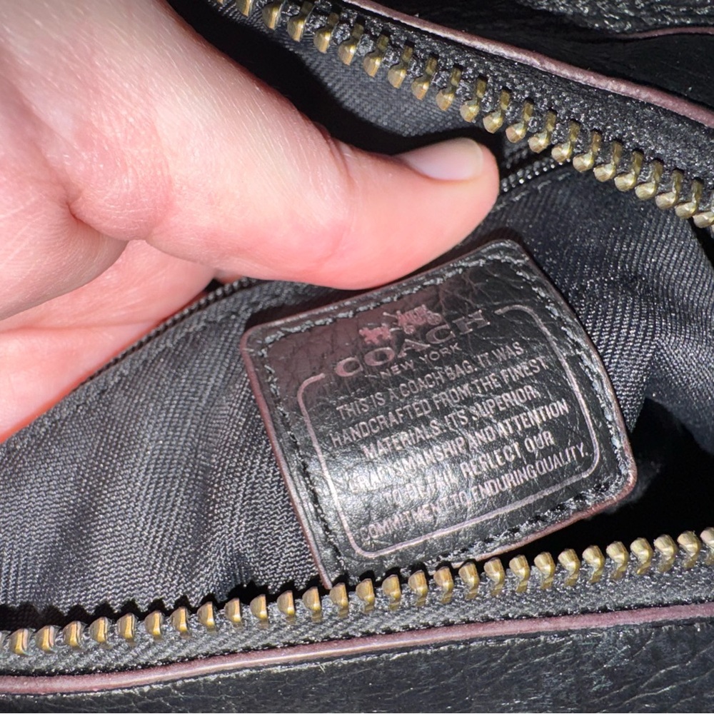 Coach 2016 Swagger 27 Canyon Quilt Denim Patchwork 2-way bag Pebble Leather-NWOT - Picture 5 of 16